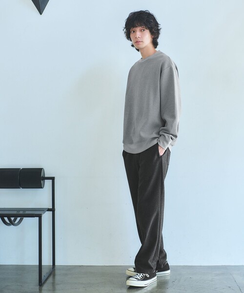 green label relaxing（グリーンレーベルリラクシング）の「ストレッチ ブラッシュド PLAY―PANTS W2 イージーパンツ（その他パンツ・メンズ・ダークグレー/ブラウン系/グレー系・M/L/XL/S）」の9枚目の写真