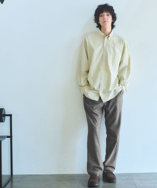 green label relaxing（グリーンレーベルリラクシング）の「ストレッチ ブラッシュド PLAY―PANTS W2 イージーパンツ（その他パンツ・メンズ・ダークグレー/ブラウン系/グレー系・M/L/XL/S）」の6枚目の写真