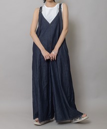 Munich（ミューニック）の「6.5ozスラブデニムフレアサロペット（サロペット/オーバーオール）」