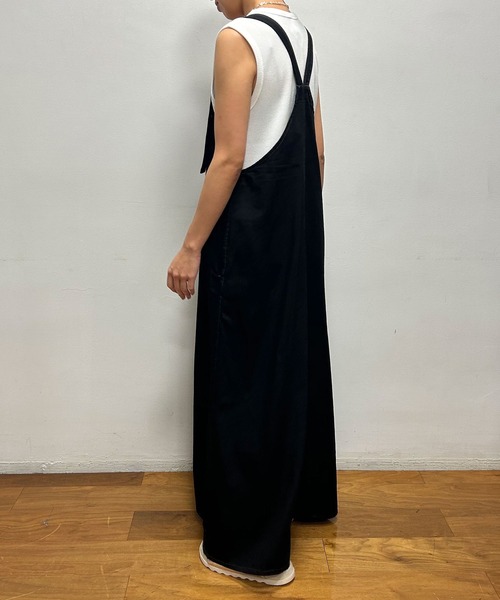 Munich（ミューニック）の「6.5ozスラブデニムフレアサロペット（サロペット/オーバーオール・レディース・ネイビー/モカ/ブラック・S）」の8枚目の写真