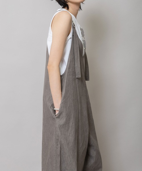 Munich（ミューニック）の「6.5ozスラブデニムフレアサロペット（サロペット/オーバーオール・レディース・ネイビー/モカ/ブラック・S）」の16枚目の写真