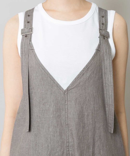 Munich（ミューニック）の「6.5ozスラブデニムフレアサロペット（サロペット/オーバーオール・レディース・ネイビー/モカ/ブラック・S）」の14枚目の写真