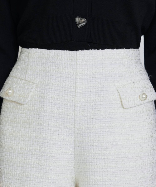 PICCIN PERLA（ピッチンペルラ）の「ツイードキュロットパンツ（その他パンツ・レディース・オフホワイト/ブラック・M）」の19枚目の写真