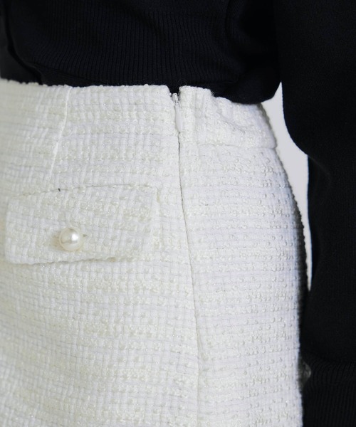 PICCIN PERLA（ピッチンペルラ）の「ツイードキュロットパンツ（その他パンツ・レディース・オフホワイト/ブラック・M）」の21枚目の写真