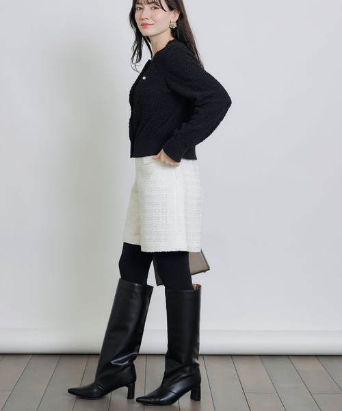 PICCIN PERLA（ピッチンペルラ）の「ツイードキュロットパンツ（その他パンツ・レディース・オフホワイト/ブラック・M）」の9枚目の写真