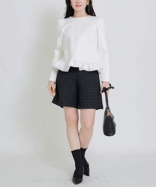 PICCIN PERLA（ピッチンペルラ）の「ツイードキュロットパンツ（その他パンツ・レディース・オフホワイト/ブラック・M）」の14枚目の写真