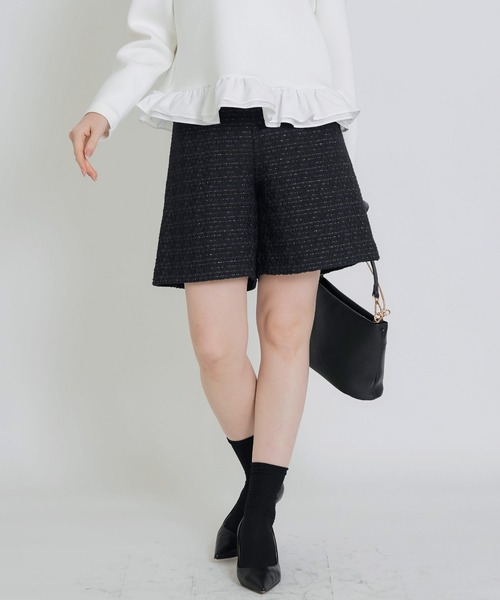 PICCIN PERLA（ピッチンペルラ）の「ツイードキュロットパンツ（その他パンツ・レディース・オフホワイト/ブラック・M）」の10枚目の写真