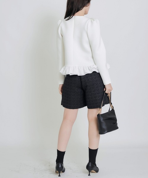 PICCIN PERLA（ピッチンペルラ）の「ツイードキュロットパンツ（その他パンツ・レディース・オフホワイト/ブラック・M）」の16枚目の写真