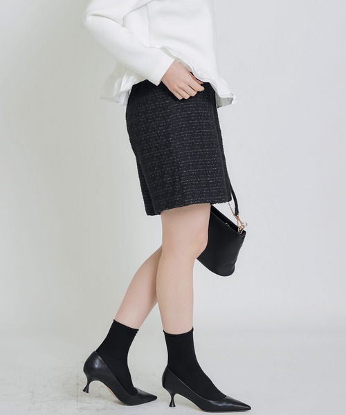 PICCIN PERLA（ピッチンペルラ）の「ツイードキュロットパンツ（その他パンツ・レディース・オフホワイト/ブラック・M）」の11枚目の写真