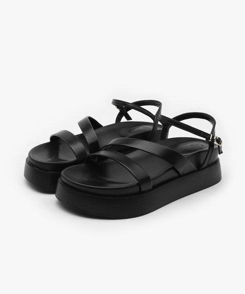 SAPPUN(サプン)の「Sahara ストラップ 厚底 サンダル (5cm)(サンダル・レディース・ブラック/アイボリー・25.5cm/22.5cm/23cm/23.5cm/24cm/24.5cm/25cm)」の4枚目の写真