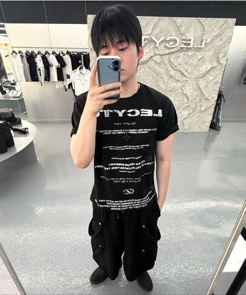 LECYTO（レシト）の「Destroyed Oversized Logo T-Shirt_[Black]（Tシャツ/カットソー・メンズ・その他・FREE）」の3枚目の写真