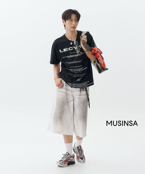 LECYTO（レシト）の「Destroyed Oversized Logo T-Shirt_[Black]（Tシャツ/カットソー・メンズ・その他・FREE）」の5枚目の写真