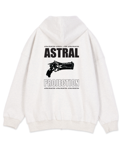 ASTRAL PROJECTION(アストラルプロジェクション)の「アストラルガン オーバーサイズ ワイドショルダー フードジップアップ_オートミール(パーカー・メンズ・その他・SMALL/MEDIUM/LARGE/X-LARGE)」の4枚目の写真