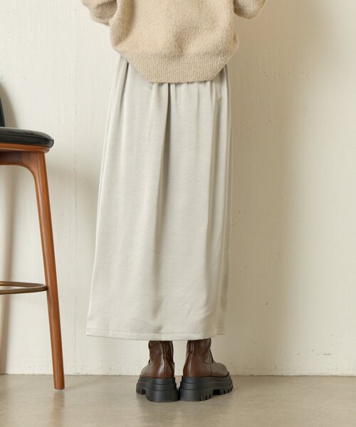 Jena espace merveilleux（ジェナ　エスパスメルヴェイユ）の「ラップ風サテンスカート（スカート・レディース・ブラック/グレー・FREE）」の17枚目の写真