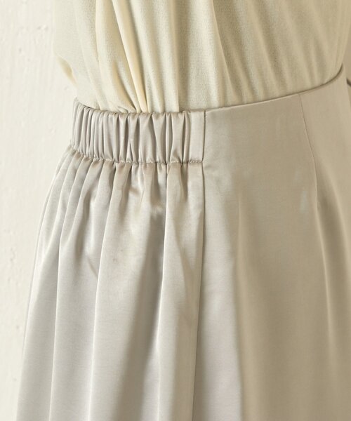 Jena espace merveilleux（ジェナ　エスパスメルヴェイユ）の「ラップ風サテンスカート（スカート・レディース・ブラック/グレー・FREE）」の5枚目の写真