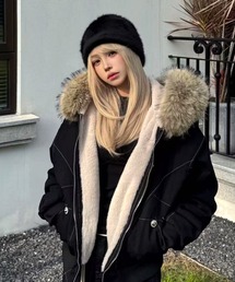 anown（アノン）の「【CANVAS＋】フェイクファー付き裏ボアブルゾン（ブルゾン）」