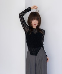 haek（ハク）の「rece body suit/レースボディスーツ（その他トップス）」