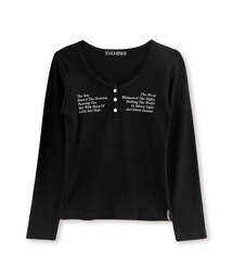サンアンドムーンボタンロングスリーブ_ブラック