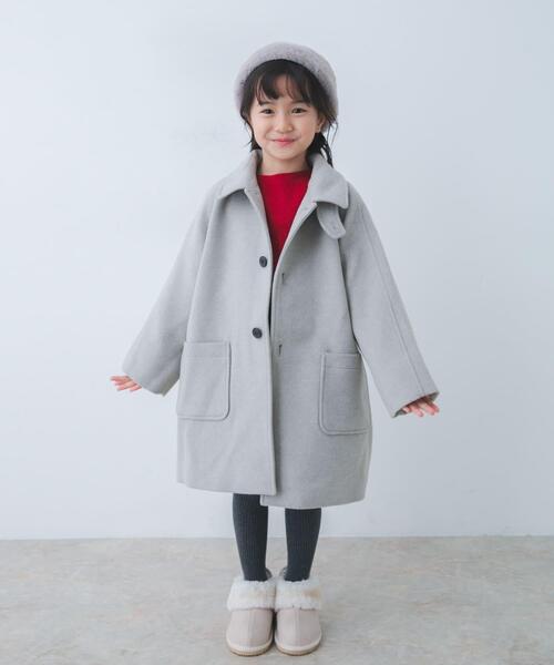 URBAN RESEARCH DOORS(アーバンリサーチドアーズ)の「ステンカラーウール混コート(KIDS)(その他アウター・キッズ・グレー系その他/ネイビー・135/105/120)」の2枚目の写真
