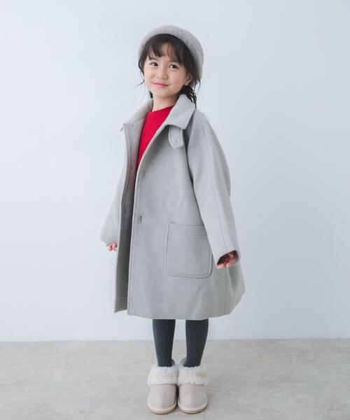 URBAN RESEARCH DOORS(アーバンリサーチドアーズ)の「ステンカラーウール混コート(KIDS)(その他アウター・キッズ・グレー系その他/ネイビー・135/105/120)」の3枚目の写真