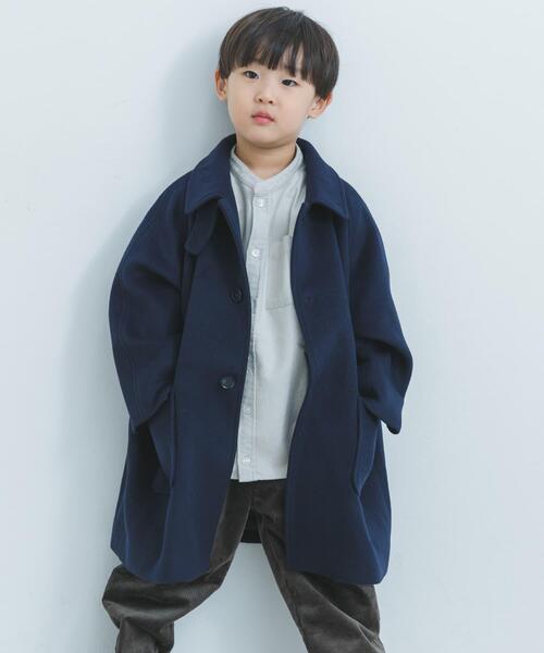 URBAN RESEARCH DOORS(アーバンリサーチドアーズ)の「ステンカラーウール混コート(KIDS)(その他アウター・キッズ・グレー系その他/ネイビー・135/105/120)」の14枚目の写真
