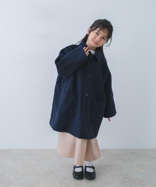 URBAN RESEARCH DOORS(アーバンリサーチドアーズ)の「ステンカラーウール混コート(KIDS)(その他アウター・キッズ・グレー系その他/ネイビー・135/105/120)」の21枚目の写真