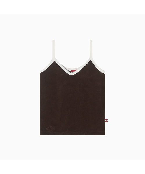 MENASOO(ミナス)の「Terry Color Binding Sleeveless_Brown(Tシャツ/カットソー・レディース・ブラウン・2/1)」の1枚目の写真