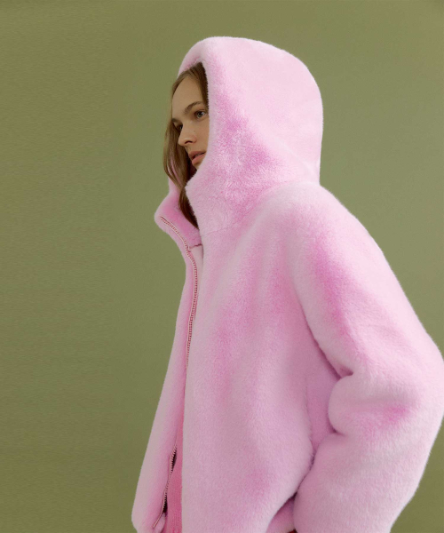 MOLLIOLLI（モリオリ）の「COMELY L ジップアップフードジャケット [ピンク]（パーカー・レディース・その他・SMALL）」の3枚目の写真