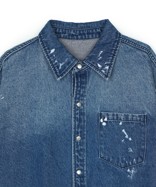 FDR（エフディーアール）の「Vintage Washed Pocket Denim Shirt Blue（シャツ/ブラウス・メンズ・その他・SMALL/MEDIUM/LARGE）」の3枚目の写真
