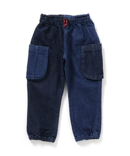 BREEZE（ブリーズ）の「らくらくサイドポケットパンツ_ジュニア対応（カーゴパンツ・キッズ・インディゴブルー/チャコール/レインボー・140/160/110/130/90/120/100/150）」の3枚目の写真