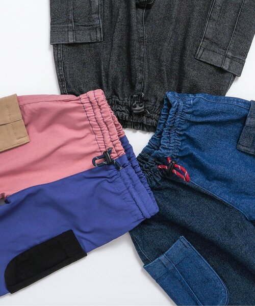 BREEZE（ブリーズ）の「らくらくサイドポケットパンツ_ジュニア対応（カーゴパンツ・キッズ・インディゴブルー/チャコール/レインボー・140/160/110/130/90/120/100/150）」の7枚目の写真