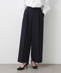 【セットアップ可能/洗える】ダブルクロスワイドパンツ