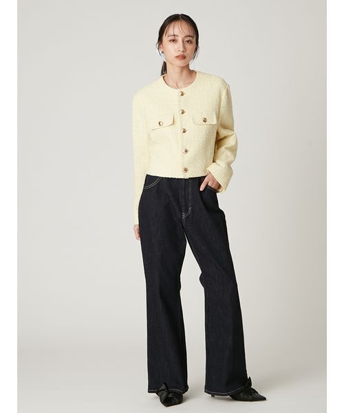 COCUCA クロップド ツイードジャケット セットアップ対応】ツイード ジャケット（01-02JY02-202）｜K.T キヨコ