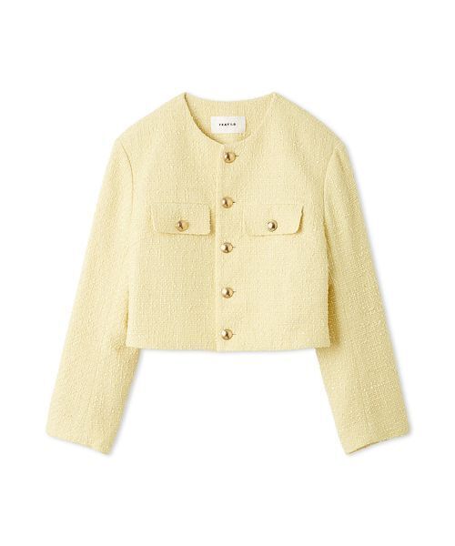 クロップドツイードジャケット（ノーカラージャケット）｜FRAY I.D