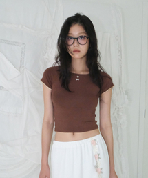 Kitten Crop Tee (Camel)