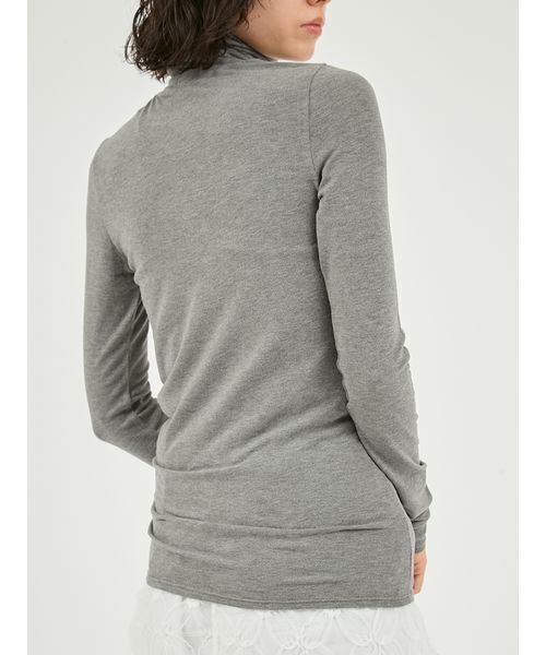 emmi(エミ)の「ハイネックカットソー(Tシャツ/カットソー・レディース・ライム/アイボリー/グレー・F)」の10枚目の写真