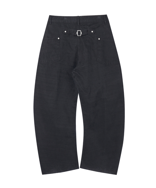 AKECII(アケシ)の「デンゼルサミットカーブドコットンパンツ_ブラック(その他パンツ・メンズ・その他・SMALL/MEDIUM/LARGE)」の2枚目の写真