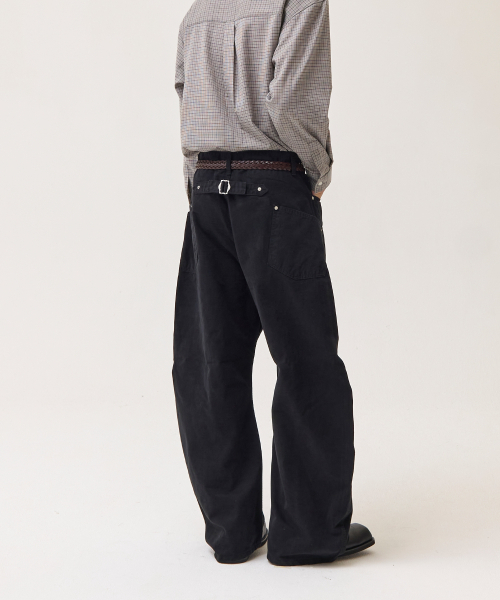 AKECII(アケシ)の「デンゼルサミットカーブドコットンパンツ_ブラック(その他パンツ・メンズ・その他・SMALL/MEDIUM/LARGE)」の4枚目の写真