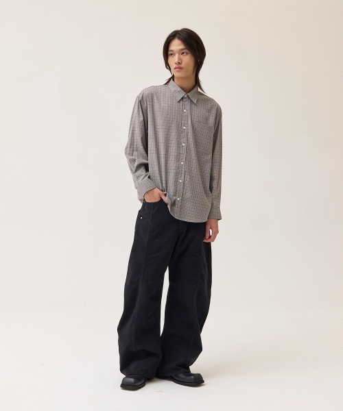 AKECII(アケシ)の「デンゼルサミットカーブドコットンパンツ_ブラック(その他パンツ・メンズ・その他・SMALL/MEDIUM/LARGE)」の6枚目の写真