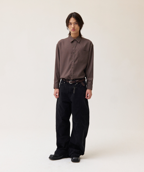 AKECII(アケシ)の「デンゼルサミットカーブドコットンパンツ_ブラック(その他パンツ・メンズ・その他・SMALL/MEDIUM/LARGE)」の7枚目の写真