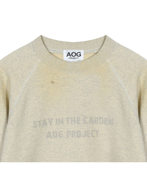 AOG PROJECT(エイオージープロジェクト)の「デミジウォッシングレタリングスウェット(アイボリー)(スウェット・メンズ・アイボリー・MEDIUM/LARGE)」の9枚目の写真