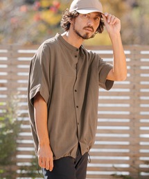 CAMBIO | mhs2479- Linen Rayon Dolman Sleeve Short Sleeve Shirts 半袖シャツ(S61126cmb)(シャツ/ブラウス)