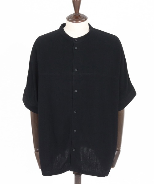CAMBIO（カンビオ）の「mhs2479- Linen Rayon Dolman Sleeve Short Sleeve Shirts 半袖シャツ(S61126cmb)（シャツ/ブラウス・メンズ・ブラック/グレー/ブラウン/キナリ・S/M/L）」の22枚目の写真