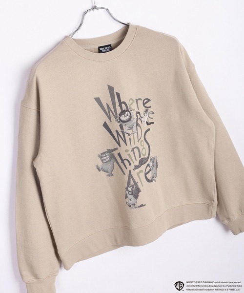WESTSEA(ウエストシー)の「かいじゅうたちのいるところ / WHERE THE WILD THINGS ARE 裏毛トレーナー 長袖(スウェット・メンズ・ブラック/グレー系その他/ブラック系その他/ベージュ・M/L)」の4枚目の写真