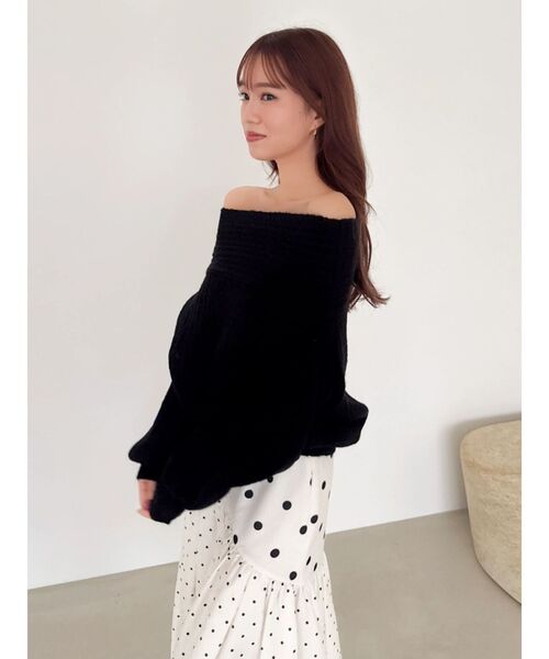 dazzlin（ダズリン）の「オーバーパステリーニット（ニット/セーター・レディース・ブルー/チャコールグレー/グリーン/ピンク/ブラック/アイボリー・FREE）」の10枚目の写真