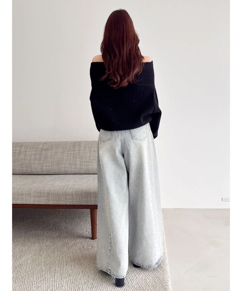 dazzlin（ダズリン）の「オーバーパステリーニット（ニット/セーター・レディース・ブルー/チャコールグレー/グリーン/ピンク/ブラック/アイボリー・FREE）」の14枚目の写真