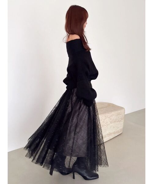 dazzlin（ダズリン）の「オーバーパステリーニット（ニット/セーター・レディース・ブルー/チャコールグレー/グリーン/ピンク/ブラック/アイボリー・FREE）」の19枚目の写真