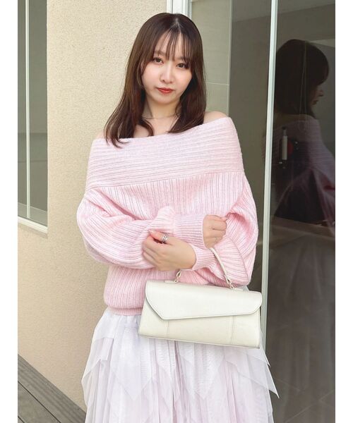 dazzlin（ダズリン）の「オーバーパステリーニット（ニット/セーター・レディース・ブルー/チャコールグレー/グリーン/ピンク/ブラック/アイボリー・FREE）」の20枚目の写真