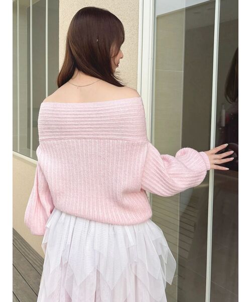 dazzlin（ダズリン）の「オーバーパステリーニット（ニット/セーター・レディース・ブルー/チャコールグレー/グリーン/ピンク/ブラック/アイボリー・FREE）」の21枚目の写真