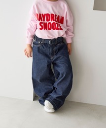 LOWRYS FARM | ベルトツキワイドパンツ　607549(デニムパンツ)